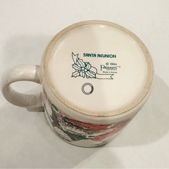 Vintage Potpourri Designs Santa Reunion Christmas Coffee Mug Tea Cup 10oz 1994 - Picture 4 of 7